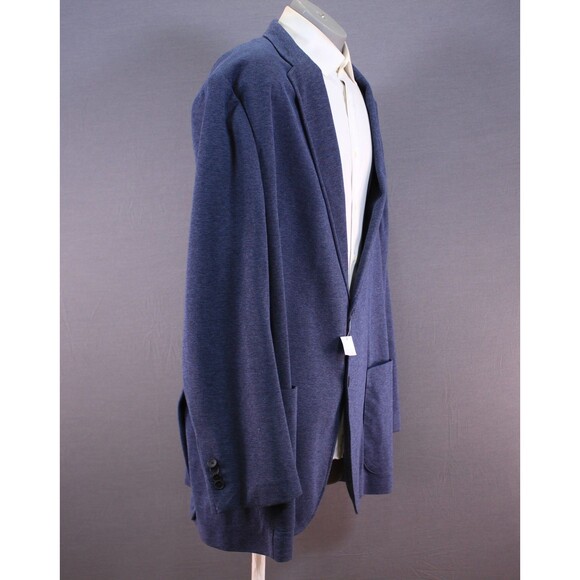 Jos A Bank Blazer Mens Tailored Fit Blue Unstructured NWT Cotton Jacket Blend 4X - Picture 1 of 11